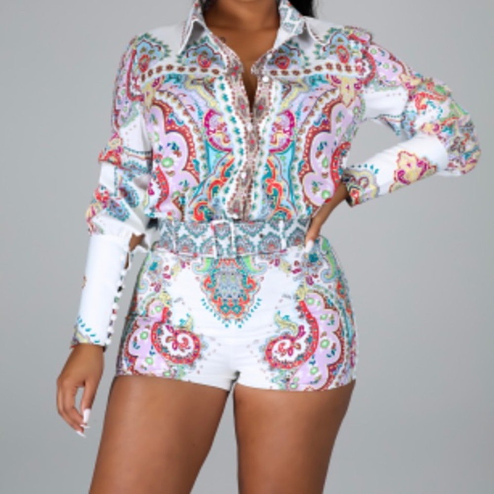 Feeling Paisley Short Set